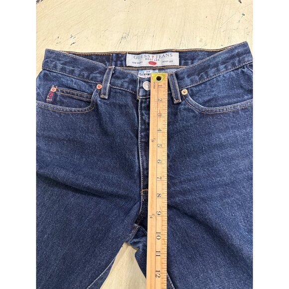 Vintage Guess Women's High-Waisted Jeans Dark Wash Boot leg Sz 29 - Picture 4 of 8
